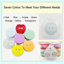 1 件装编织计数器，针数计数器针标记工具塑料编织钩针针法，方便的居家旅行手工工具（透明、红色、蓝色、黄色、绿色、橙色、紫色） - A - 查看 7