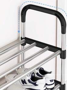 1pc Adjustable Multi-Tier Metal & Plastic Shoe Rack - Freestanding Shoe Organizer Suitable For Entryway, Hallway, Bedroom, Living Room - Easy Assembly, Space-Saving Design, Fits Various Room Types, Christmas, Winter - Multicolor - View 6