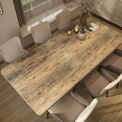 1卷仿真加厚木纹自粘墙纸，可移除，适用于厨房台面、灶台墙面、浴室、阳台、客厅、卧室背景墙、橱柜、台面翻新、墙面装饰、家居装饰、复古装饰