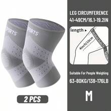 2pcs/1 Pair High Elastic Knitted Knee Pads, Compression Knee Sleeves With Anti-Slip Strap, Breathable & Comfortable, Warm Knee Support, Nylon Material, Suitable For Women & Men, Applicable For Running, Gym, Fitness, Daily Life - S/M/L, Black/Grey/Pink - Multicolor - View 16