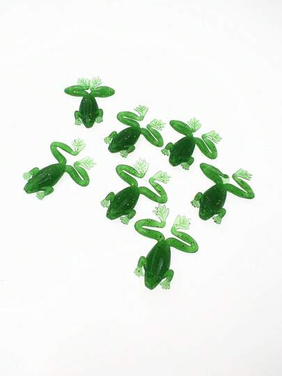 10 قطعة سمكة ضفدع من السيليكون الناعم مقاس 5 سم و 3 جرام، طعم جذاب للقراميط والكارب والبرش لصيد السمك