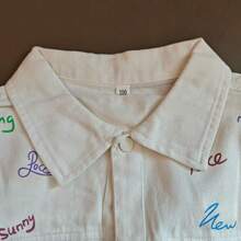 Chaqueta vaquera de corte holgado 2026, estilo callejero - Blanco - Ver 13