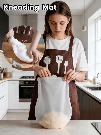 Silicone Kneading Bag, Suitable For Restaurants And Households - Heavy-Duty Silicone Dough Mixing Bag With Non Stick Surface, Heat-Resistant And Reusable, Suitable For Bread, Baking Tools, Baking Enthusiasts, Easy To Clean Design, Pizza, Pasta And Other Baking Tools