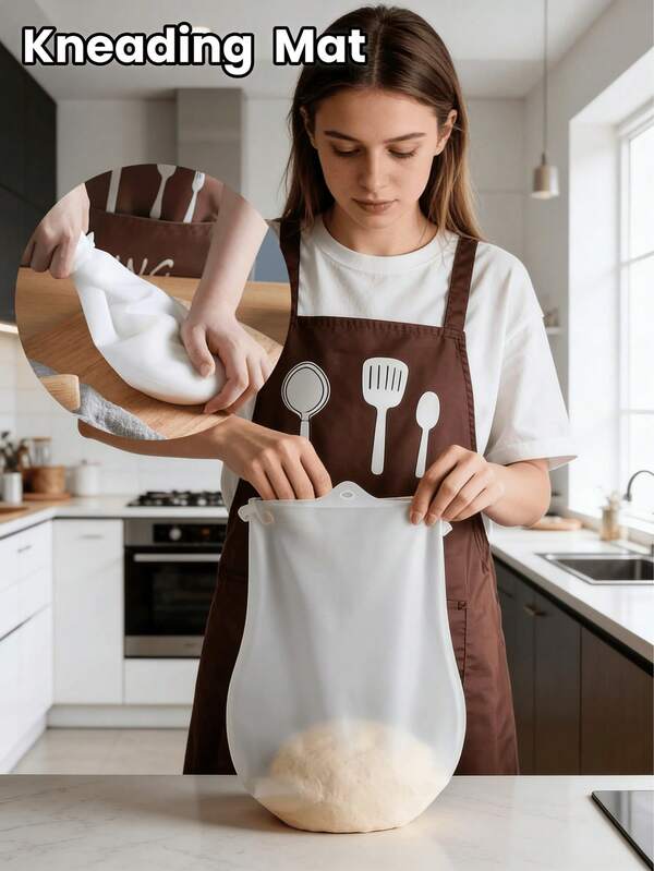 Silicone Kneading Bag, Suitable For Restaurants And Households - Heavy-Duty Silicone Dough Mixing Bag With Non Stick Surface, Heat-Resistant And Reusable, Suitable For Bread, Baking Tools, Baking Enthusiasts, Easy To Clean Design, Pizza, Pasta And Other Baking Tools