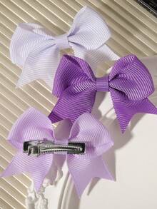 6 chiếc kẹp tóc hình bướm ombre, kiểu dáng tươi mới và năng động dành cho trẻ em. - Màu tím - Xem 4