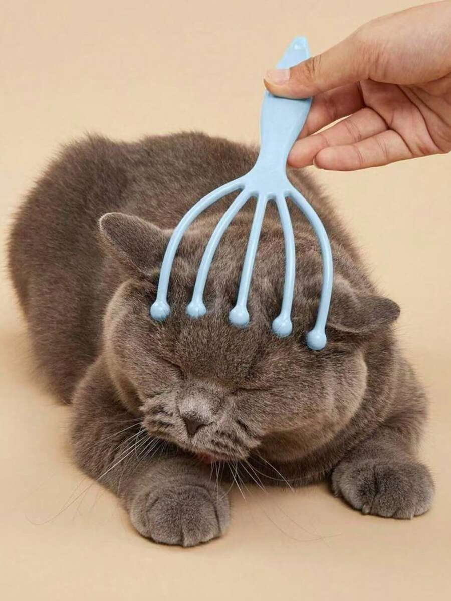 1pc Plastic Five-Claw Ball Massager For Pet Massage & Interaction - Multicolor - View 1