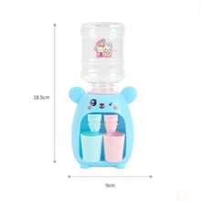1个可爱卡通兔子迷你饮水机，儿童礼物，冷/温水果汁牛奶饮水机，仿真厨房玩具套装 - 彩色 - 查看 8