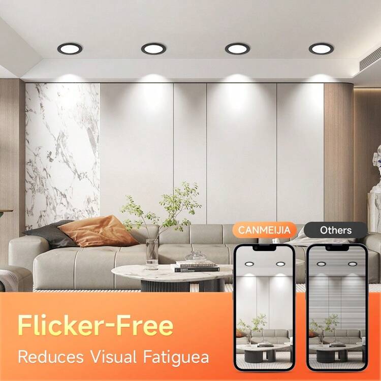 CANMEIJIA 1pc Modern Recessed Ceiling Light, Embedded Ceiling Light Spotlight, 6500K Cool White, Suitable For Bedroom, Kitchen, Living Room - Recessed Downlights - View 10