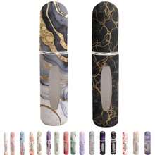 Refillable Perfume Atomizer Travel Bottles Portable Leakproof Mini Sprayer For Cologne And Essential Oils Plastic Empty Perfume Bottles With Unique Patterns 2 Pcs Pack Of 5 Ml Black Marble - Đá cẩm thạch đen - Xem 1
