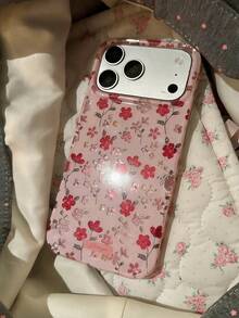 渐变花卉图案手机壳，兼容 17 Pro Max、17 Pro、17、16 Pro Max、16 Pro、16、15、14、13 Pro Max，美观实用，保护壳。 - 粉色 - 查看 2