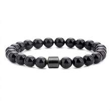 1pc Punk Style Beaded Bracelet For Men - Multicolor - View 3