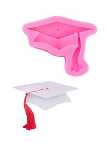 1pc/4 PCS Graduation Chocolate Fondant Molds, Silicone Graduation Cap Diploma Candy Molds For Cake, Cupcake Decorations, Graduation Party Supplies - 彩色 - 查看 12