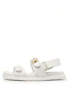 Flat Sandals For Women Comfortable Open Toe Summer Sandals Adjustable Fashion Cute Casual Sandals Shoes - 白色 - 查看 6