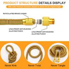 5pcs Triple Expansion Magic Water Pipe, High-Pressure Water Gun, Expandable Gardening Water Pipe, Durable Rubber Material, Suitable For Car Washing Irrigation, Home Cleaning - Multicolor - View 5