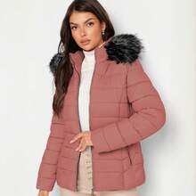 Shendy Vendy Women's Warm Polyester Jacket With Fur Collar - Shedron 1 - View 5