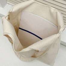 Women's Fashion Beige Handbag, Convenient Storage Bag Travel And Shopping - Image Color - View 5
