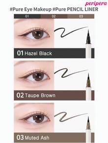 Peripera 速效纤细眼线液笔，液体眼线笔，防晕染、防水、防汗，日常妆容 - #03 Muted Ash - 查看 8