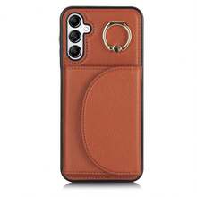 PU 人造皮革手機殼，適用於 Galaxy A17 A56 A36 A26 A16 A55 A35 A15 A54 A14 A73 A53 A13 A72 A52 A71 A51 4G 5G，附環形支架，RFID 防盜錢包手機殼，適用於 Galaxy S26 S25 Edge S24 S23 S22 S21 FE Plus Ultra，附支架卡槽保護殼 - 棕色 - 查看 41