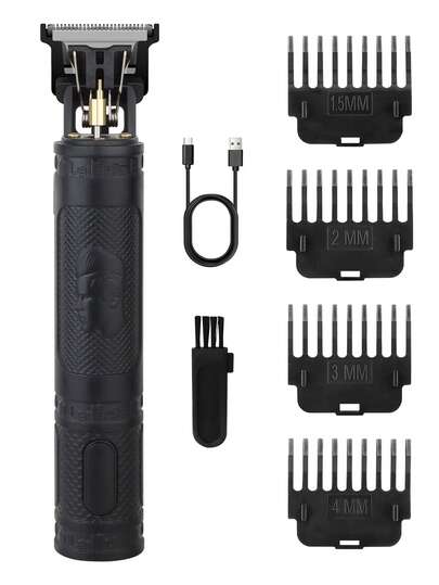 HIENA Men's Multi-Color T9USB Cordless Electric Hair Clipper, Bald Head Electric Clipper, Shaver, Shaping Electric Pusher, Carving And Trimming Electric Pusher With 4 Limit Combs, Simple And Durable