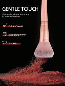 24件套化妆工具套装，包含：11支化妆刷套装+4个迷你气垫粉扑+4个迷你化妆海绵+2个云朵棉粉扑+2个三角粉扑+1个化妆刷清洁工具，一应俱全，新手友好 | 方便旅行携带，送礼佳品 | 新手/女性的完美之选 - 彩色 - 查看 2