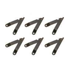 10 juegos de bisagras de soporte plegables, tapa de hierro resistente a la corrosión y antioxidante, bisagra de soporte para cajas de madera, caja de joyería, gabinete - A - Ver 5