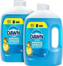 Dawn EZ-Squeeze Ultra Dish Soap Original Scent 22 Fl Oz Liquid Dishwashing Detergent Refill Bottle Concentrated Formula 50% Less Scrubbing Powerful Tough Grease Removal Multi-Purpose Laundry Stain Pre-Treat Car Wheels Tools Clean Wildlife America's #1 Brand Kitchen Home Daily Use - A - View 1