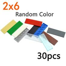 MIGUBA 30 viên gạch xây dựng trơn 2x6, tấm phẳng, gạch phẳng 2*6, phụ kiện gạch, tương thích với bộ 69729 - Nhiều màu - Xem 14