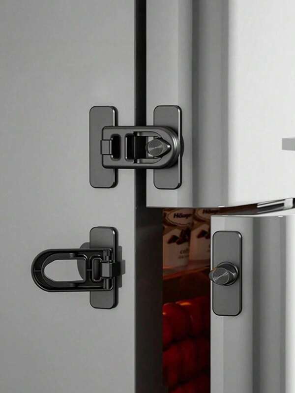 1/2/4pcs Safety Lock, Home Anti-Theft, No Drill Fridge Lock, Child Safety Lock, Cabinet Drawer Freezer Anti-Theft Lock Universal, Scenario-Based Style