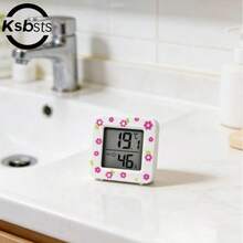 6pcs DIY Cute Floral Hygrometer, High Precision, Comfort Display, Celsius Display, Battery Powered, Easy Operation (1pc Random Floral) - View 5