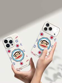 Officially Licensed Paul Frank Liquid Silicone Phone Case, Full Body Shock-Proof Protection With Camera Cover, Cartoon Monkey Badge & Lettering Design, New Model Compatible With Iphone 13/14/15/16/17 Pro Max - Multicolor - View 6