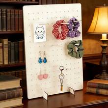 1个便携式木制展示架，多功能木制珠宝耳环收纳架，创意设计 - 彩色 - 查看 3