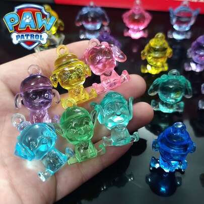 Paw Patrol 25个/10个装树脂迷你动物摆件，可爱狗狗造型装饰，无需电源，适用于Rubble、Chase、Rocky、Zuma、Skye、Everest、Tracker、Tuck、Ella、Rex、WildCat、Liberty等品牌，可用于花园、派对、微景观、水族箱装饰，也适合DIY手工、园艺、盆栽、汽车和派对装饰（产品可能与图片略有不同）。