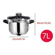 不锈钢压力锅，高压锅，防爆压力锅，炖锅，适用于燃气灶、电磁炉和电炉 - 查看 14