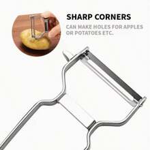 2pcs Stainless Steel Potato Peeler, Multifunctional Kitchen Tool With Sharp Rotatable Blade, Suitable For Peeling Fruits And Vegetables - Multicolor - View 7