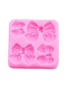 1pc Pink Liquid Silicone Material Silicone Mold, Bowknot Shaped Silicone Mold, Resin Jewelry Accessories Mold, Suitable For Making Resin Jewelry Accessories, Headwear, Hollow Out Clogs, Phone Cases And Other Decorative Accessories - Bow - View 9