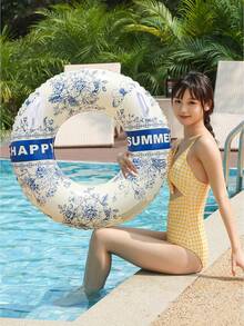 Large Adult Swimming Ring With Handles, Classic Inflatable Pool Swimming Ring Inner Tube, Inflatable Pool Float, Adult Summer Pool Party Beach Swimming Ring - Multiple Styles - View 4