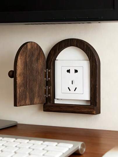 Tấm che ổ cắm điện bằng gỗ thủ công, không dùng điện, cấu trúc gỗ được làm thủ công, có thể che và trang trí ổ cắm, chống bụi, thích hợp cho tường phòng khách, trang trí phòng ngủ, nội thất nhà ở, phòng chơi game, khách sạn, nhà nghỉ