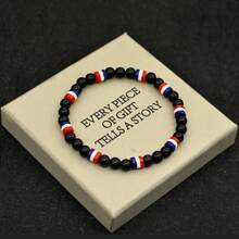 Obsidian Simple Elastic Beads 6mm Simple And Fashionable Men's And Women's Bracelets - Bracelet - View 1