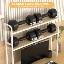 GCCSJ Bookshelf For Desk,2-Tier Desktop Bookshelf - Metal Desktop Bookshelf Organizer,Desk Book Organizer With 3 Hooks & DIY Storage Mesh,Suitable For Office/Game Room/Study/Powder RoomPerfect For Organizing Books, Magazines, Office Supplies(White) - 白色 - 查看 4