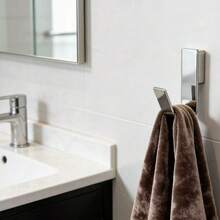 304 Stainless Steel Glossy Single Hook, Sturdy, Elegant, Corrosion-Resistant, Suitable For Bathroom, Hotel, Etc., Electroplated Process, ISO 9001 - Silver - View 2
