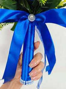 Bridal Wedding Bouquet, Bridesmaid Bouquet, Artificial Rose Flower Bouquet, New Arrival Bride-Specific - 2pcs - View 2