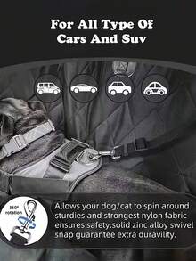 1pc Pet Car Safety Leash, Pet Car Traction Rope, Dog Safety Belt Buckle, Dog Car Safety Belt, Christmas Gift For Dogs - Multicolor - View 5