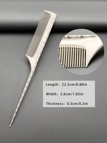 5pcs Professional Hair Cutting Comb Set, Salon Hairstylist Essential Styling Combs With Measurement Scale, Precise Hair Trimming Tool For Home Use - Multicolor - View 8