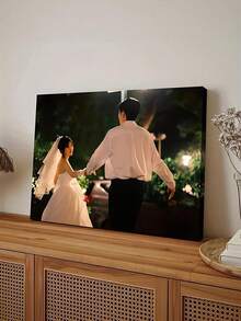 定制照片帆布画——采用个性化图像的定制装裱帆布艺术品，木框帆布画，适合家庭照片，适用于办公室走廊和家庭客厅装饰，一件神秘的艺术品 - 多色04 - 查看 1