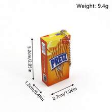 Móc khóa hình hộp bánh quy Pocky, Matcha, dâu tây, sô cô la, đồ chơi thực phẩm sống động như thật. - Nhiều màu - Xem 15