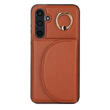 PU 人造皮革手機殼，適用於 Galaxy A17 A56 A36 A26 A16 A55 A35 A15 A54 A14 A73 A53 A13 A72 A52 A71 A51 4G 5G，附環形支架，RFID 防盜錢包手機殼，適用於 Galaxy S26 S25 Edge S24 S23 S22 S21 FE Plus Ultra，附支架卡槽保護殼 - 棕色 - 查看 26