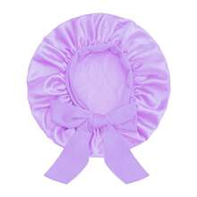 ZTZI 1pc Luxury Satin Hair Bonnet With Bow - Soft Silk Sleep Cap For Protecting Curly & Natural Hair - AA1pc Bow-tie Round Hat - View 14
