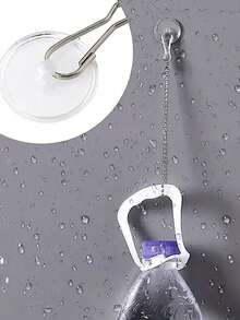 30个透明自粘天花板挂钩，无需钻孔，带旗杆夹的天花板安装挂钩，适用于卧室、浴室、客厅、汽车等场所。 - 白色 - 查看 2