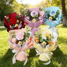 玫瑰花束、人造玫瑰花束、仿真玫瑰花束、创意花束、情人节、圣诞节、求婚、母亲节、教师节、新年礼物、送给朋友的精美生日礼物、毕业生日礼物 - 彩色 - 查看 2