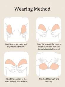 1pc 5cm Thick Seamless Waterproof Self-Adhesive Push-Up Bra, Detachable Strap Suitable For Small Bust, Backless Dress, Wedding Gown - Multicolor - View 9